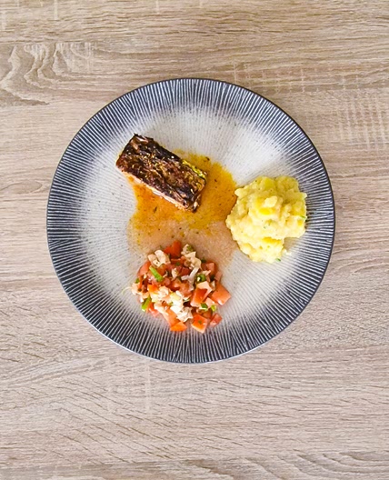 Pain de viande à la dinde, farci aux courgettes et cœur fondant