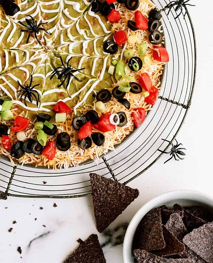 Spooky Halloween 7-Layer Dip Recipe