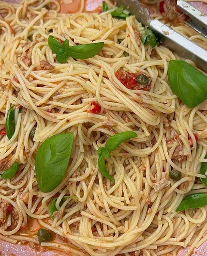 Tuna, caper & chilli spaghetti recipe