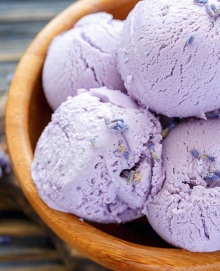 Glace miel-lavande