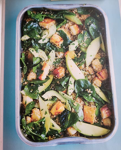 Roasted Halloumi & Bulgar Wheat Salad with Avocado, Mango& Coriander