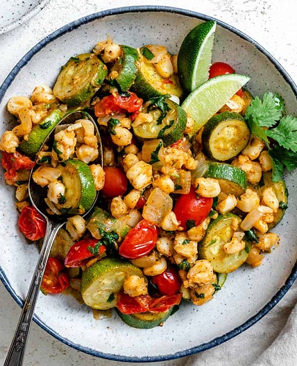 Summer Zucchini and Hominy