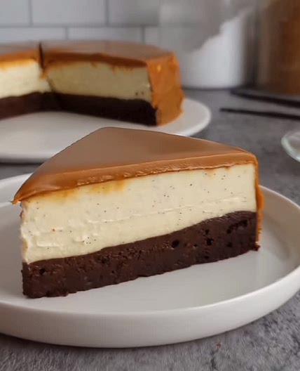 Tarta de queso brownie