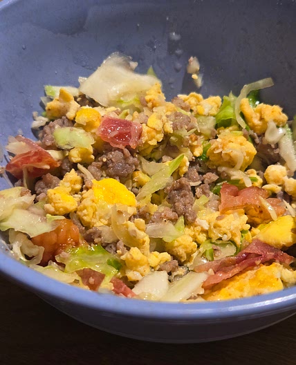 Breakfast Cabbage Scramble
