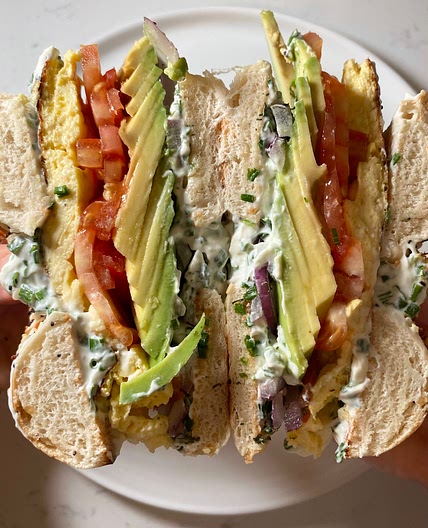 Chive Bagel Sandwich