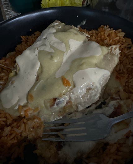 Creamy chicken enchiladas 