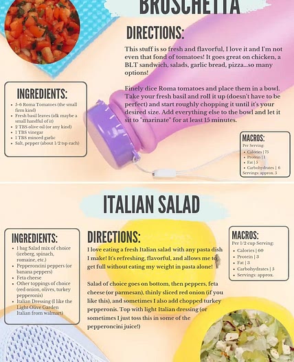 Italian salad 4 serves 44 cal *