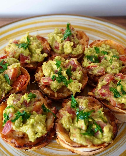 Chicken fajita wrap cups