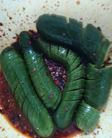 Spicy Asian cucumber salad