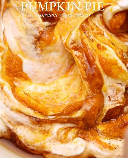 Pumpkin Pie Protein Yogurt Bark
