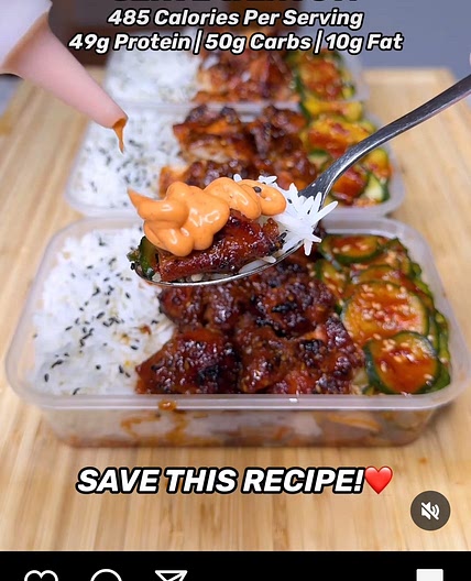 Korean BBQ Chicken Rice Bowl