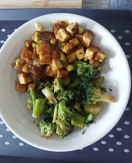 Oriental sticky tofu