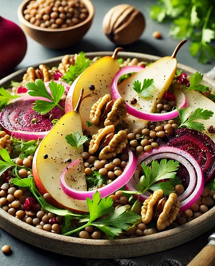 Salade de lentilles à la betterave