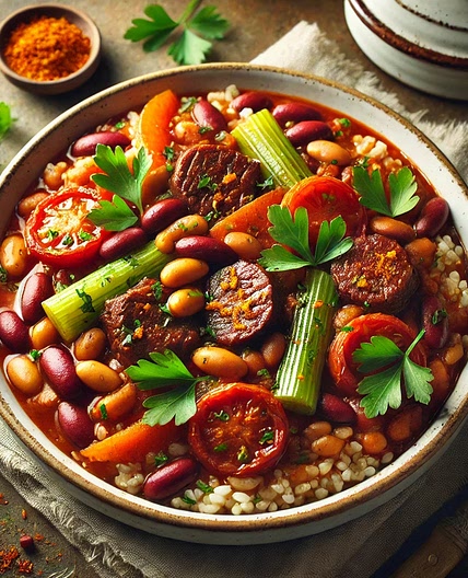 Ragoût bœuf chorizo et haricots
