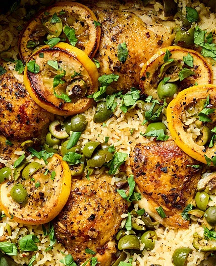 One-Pot Chicken and Rice With Caramelized Lemon