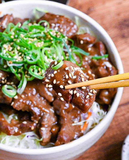 Teriyaki Beef Steak Rice Bowl Recipe (with Wasabi Twist)