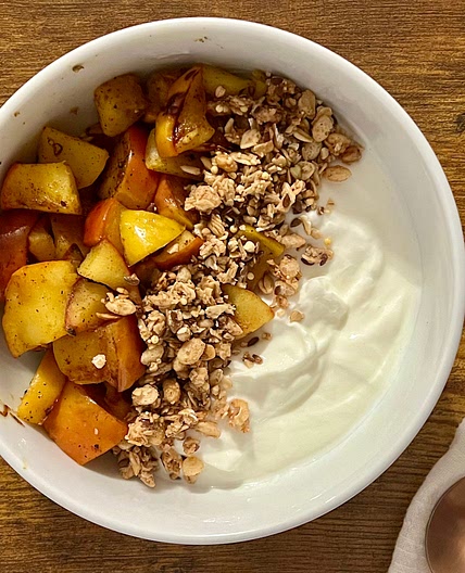 Grilled Apple Yogurt Bowl