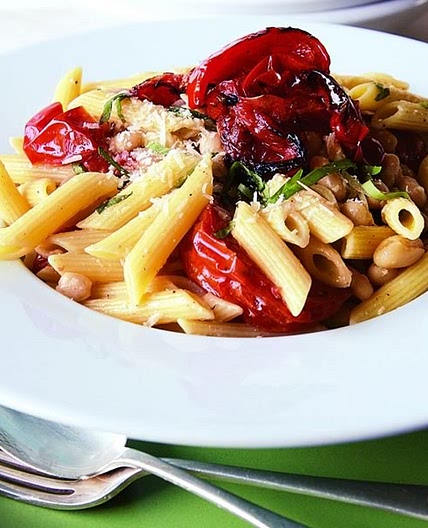 Penne with Roasted Tomatoes, Garlic, and White Beans - Ellie Krieger