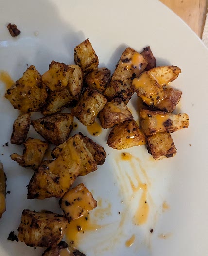 Air fried potatoes