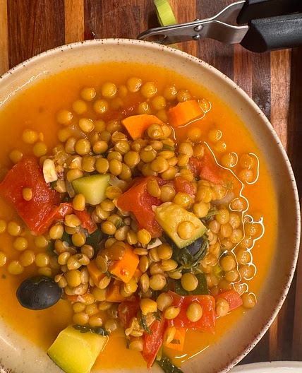 Lentejas vegetarianas 