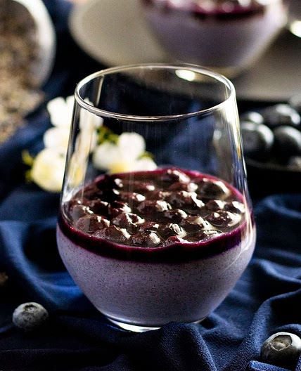 Lavender & Blueberry Panna Cotta