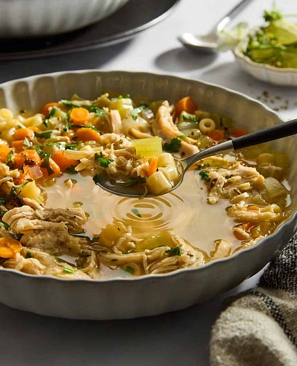 Easy Chicken Noodle Soup with Ditalini 