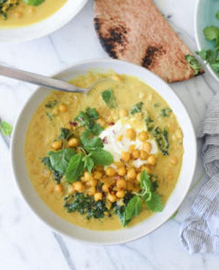 Spiced Chickpea Stew with Coconut and Turmeric