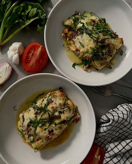 ZUCCHINI LASAGNA WITH SPINACH RICOTTA