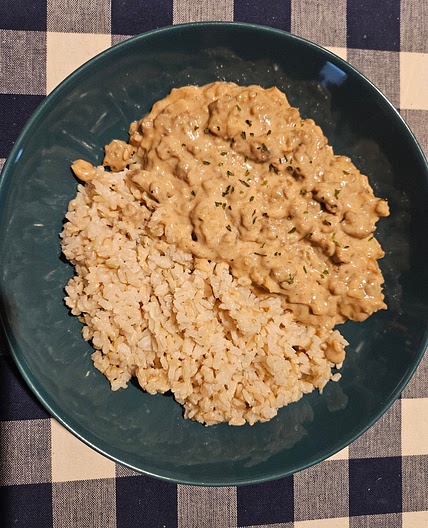 Stroganoff with Brown Rice