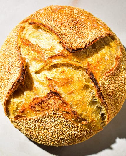 Herb infused sourdough with honey and lavender syrup