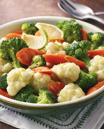 Steamed Vegetables with Chile-Lime Butter