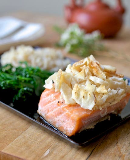 Roast Salmon with Hot Mustard-Cracker Topping | Sara Moulton