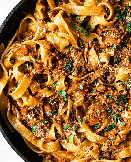 Pork Ragù with Black Pepper Tagliatelle