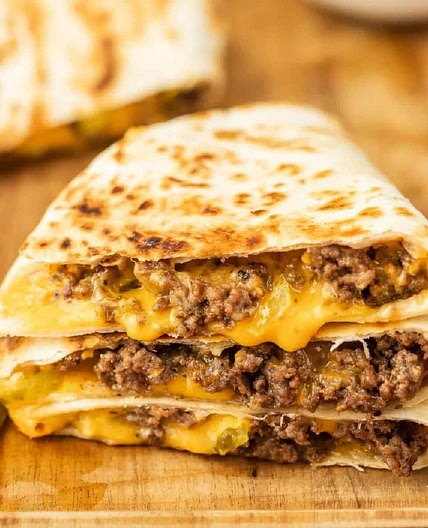 Blackstone Cheeseburger Quesadilla