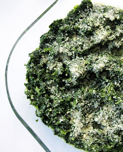 Spinach with mozzarella