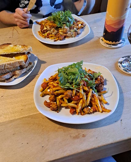Spicy Italian vegan sausage pasta