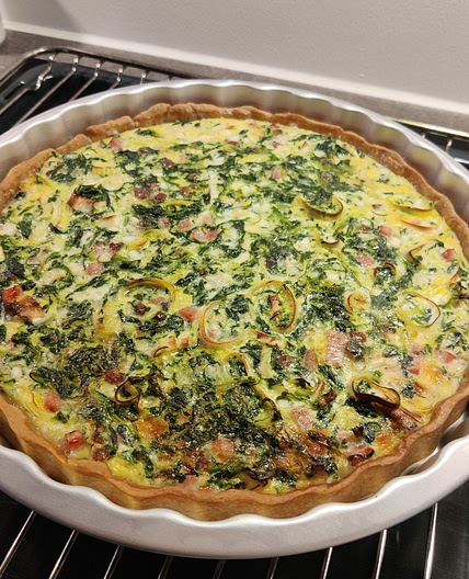 Tærtefyld: Porre & Spinat