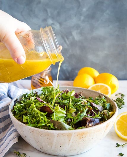 Cheese and Herb Salad with Honey Vinegrette