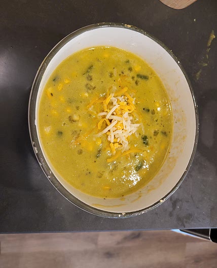 Poblano corn chowder