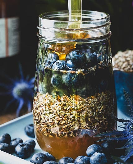 How to Make a Blueberry Lavender Shrub + Mocktail Recipe
