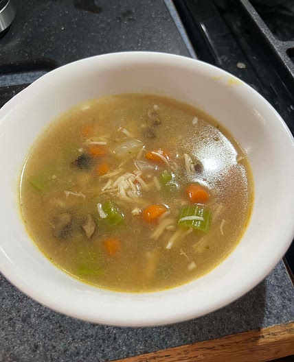 Chicken & Rice “noodle” soup