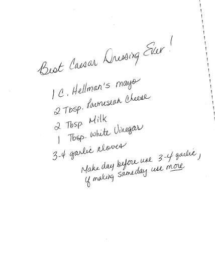 Family Secret Ceasar Dressing