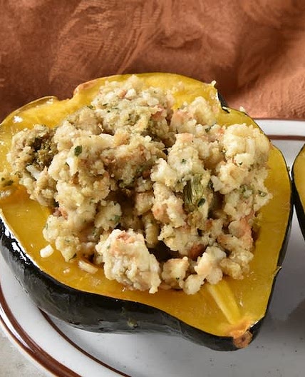 Stuffed Acorn Squash (Freezer/Low Sodium/Low Carb/Diabetic Friendly)
