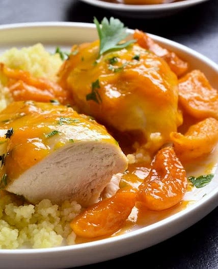 Apricot Glazed Chicken Thighs (Freezer/Dairy Free/Low Carb/Low Cholesterol)
