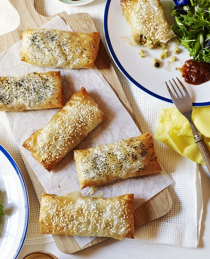 Kumara and Feta Filo Parcels