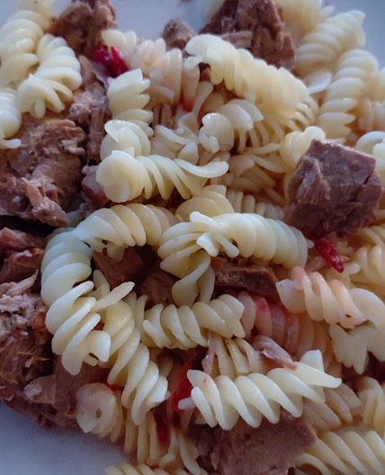 Slow Cooker Old Bay Tuna Over Pasta