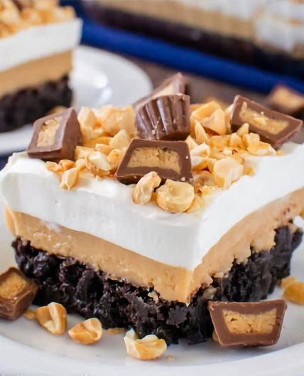 Peanut Butter Layered Brownies