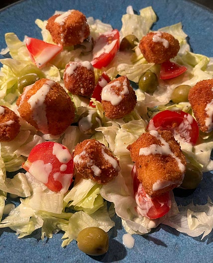 Crispy Halloumi Salad