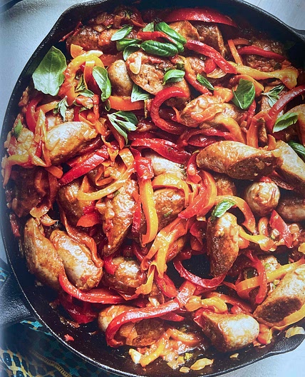 Sausage and peperonata 