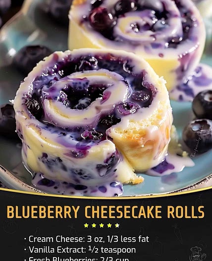 Blueberry Cheesecake Rolls